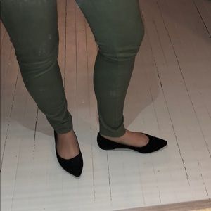 Pointed Black Nine West Flats